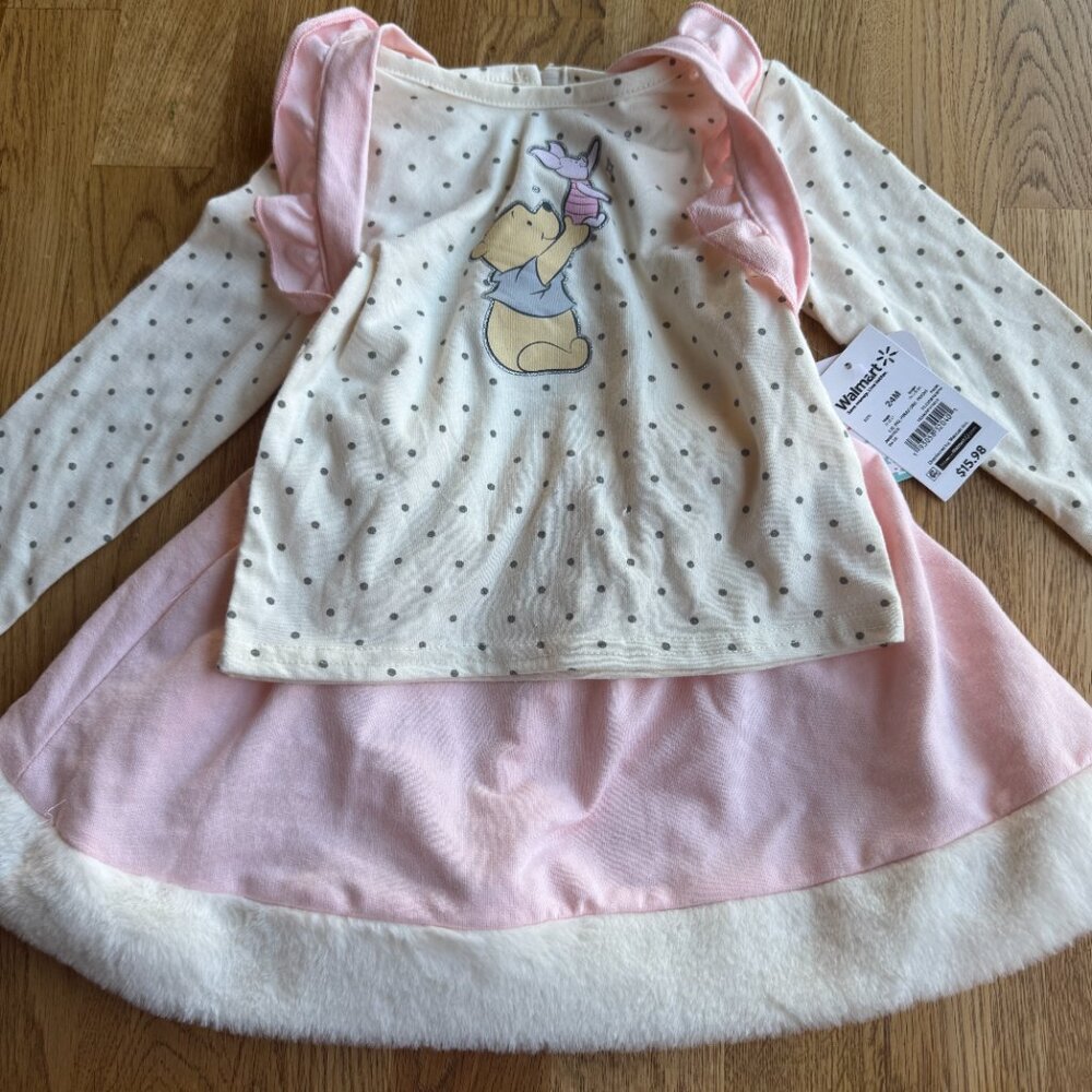 Disney Baby Winnie The Pooh Outfit Pink Girl Winter Size 24 Months NWT - Picture 3 of 4